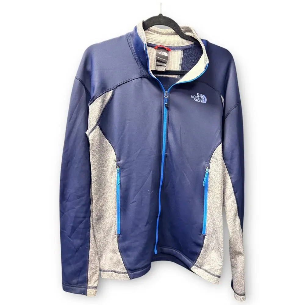 EUC The North Face FlashDry Full Zip Jacket Men’s Small Blue Gray